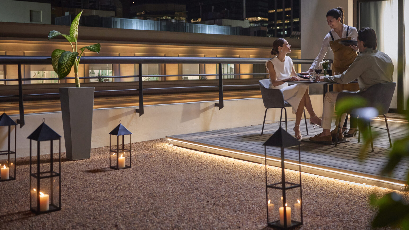NH_Collection_Buenos_Aires_Jousten_Leisure_Couple_Suite_Terrace_Dining_Food_Service_Candles