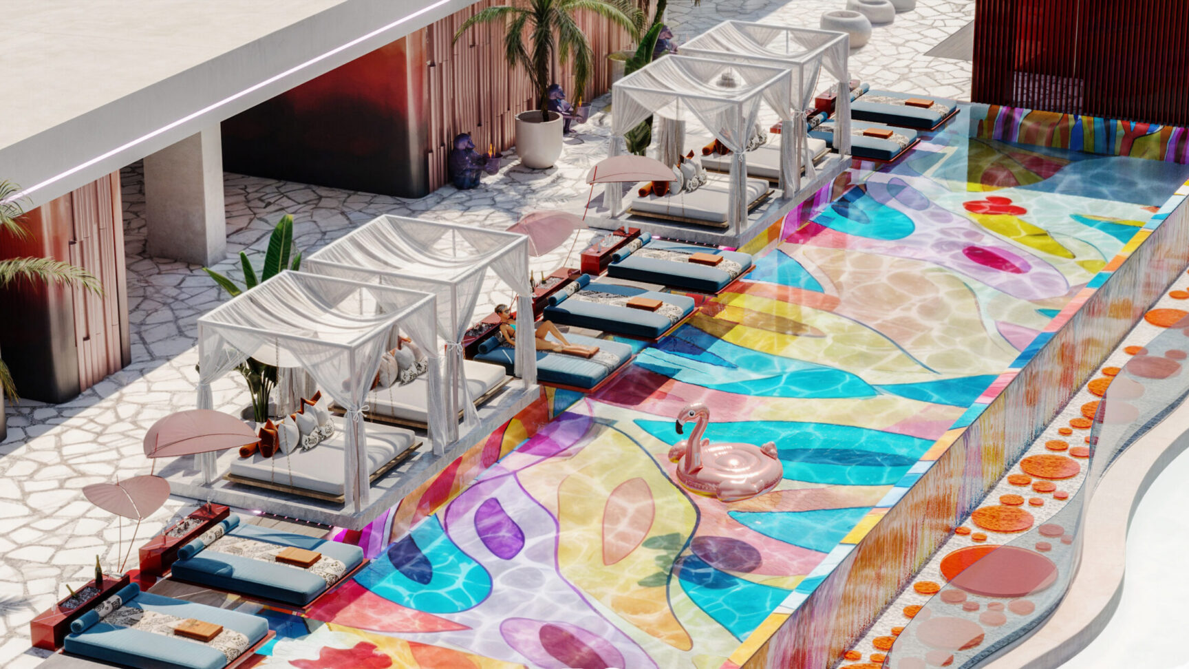 Vibrant Rooftop Scene